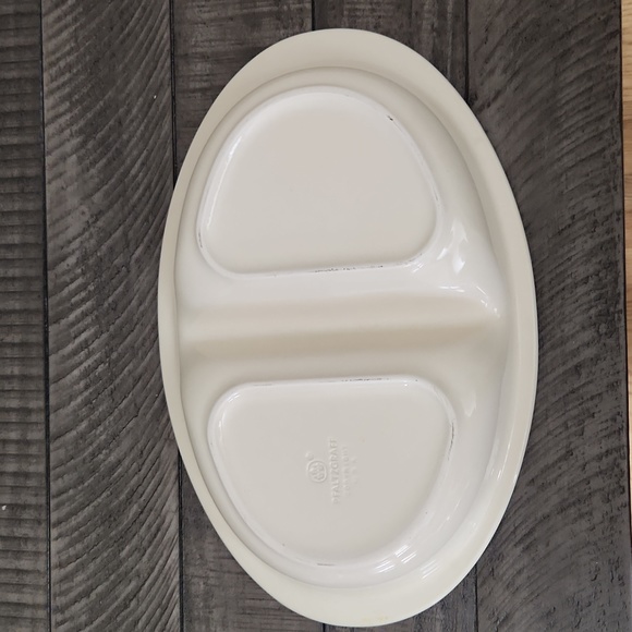 Pfaltzgraff JUNIPER Green Band Divided Bowl Dish Made in USA - Picture 3 of 7